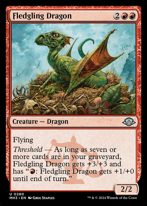 Magic the Gathering Card - Fledgling Dragon - MTG Circle