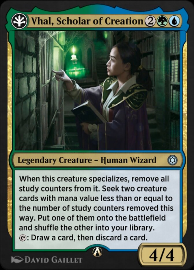 Magic the Gathering Card - Vhal, Scholar of Creation - MTG Circle