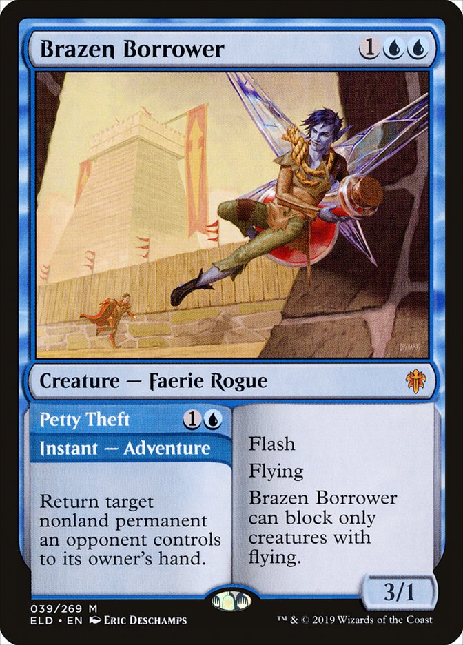 Magic the Gathering Card - Brazen Borrower // Petty Theft - MTG Circle