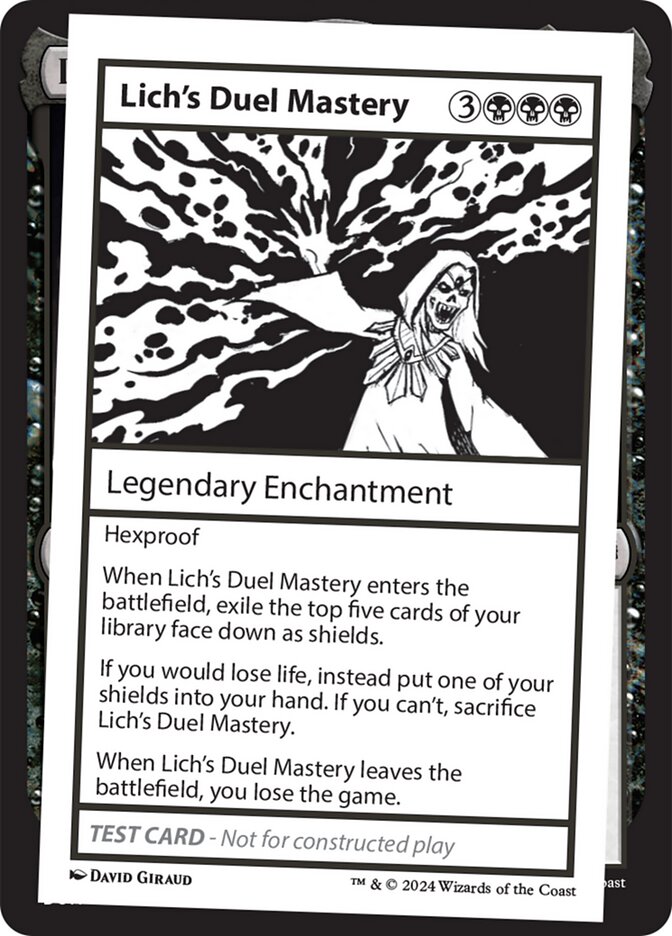 Magic the Gathering Card - Lich's Duel Mastery - MTG Circle