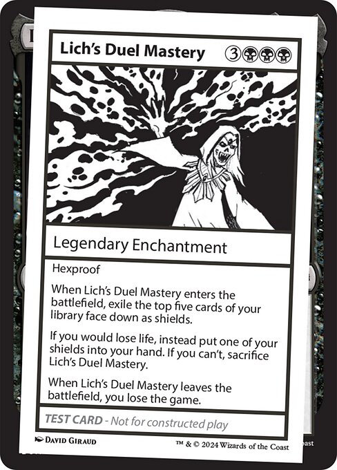 Magic the Gathering Card - Lich's Duel Mastery - MTG Circle