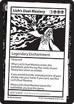 Magic the Gathering Card - Lich's Duel Mastery - MTG Circle