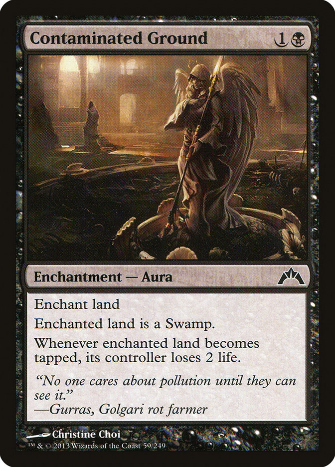 Magic the Gathering Card - Contaminated Ground - MTG Circle