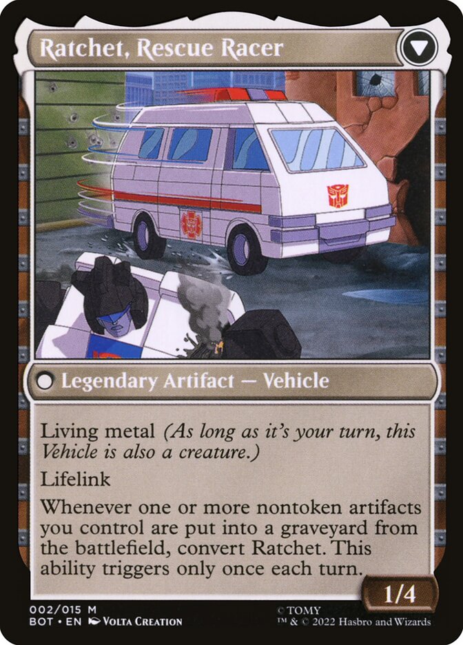 Magic the Gathering Card - Ratchet, Rescue Racer - MTG Circle
