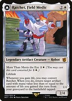 Magic the Gathering Card - Ratchet, Field Medic // Ratchet, Rescue Racer - MTG Circle