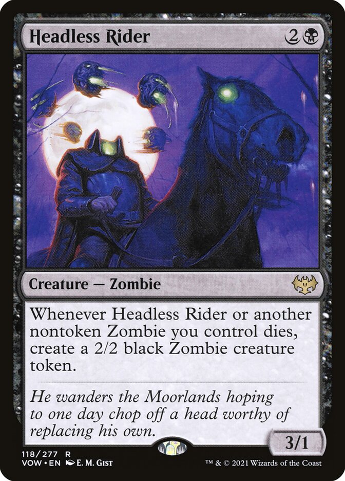 Magic the Gathering Card - Headless Rider - MTG Circle
