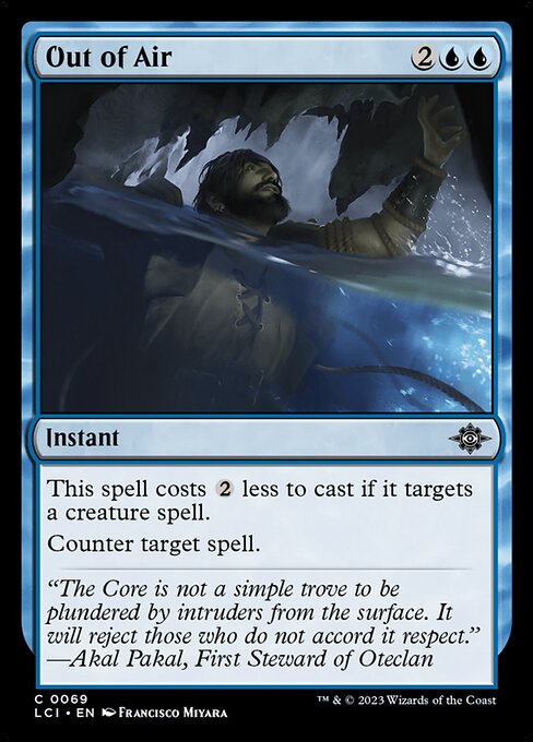 Magic the Gathering Card - Out of Air - MTG Circle