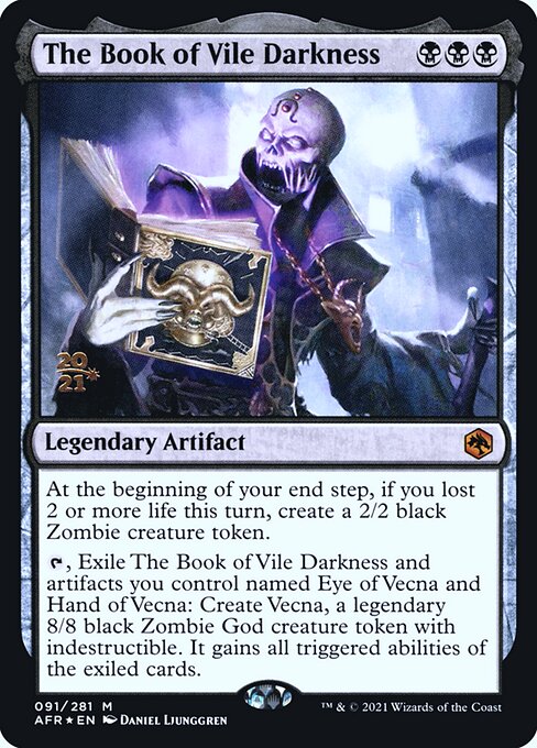Magic the Gathering Card - The Book of Vile Darkness - MTG Circle