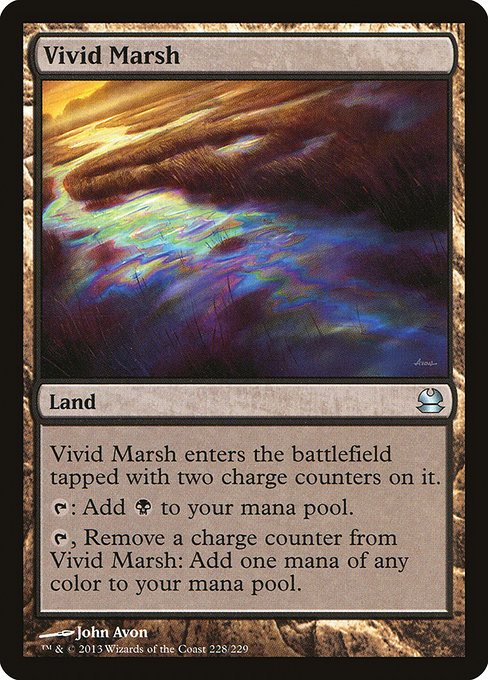 Magic the Gathering Card - Vivid Marsh - MTG Circle
