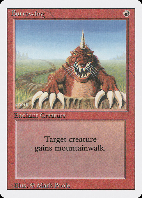 Magic the Gathering Card - Burrowing - MTG Circle