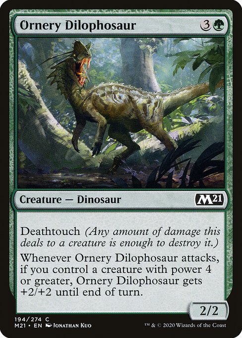 Magic the Gathering Card - Ornery Dilophosaur - MTG Circle