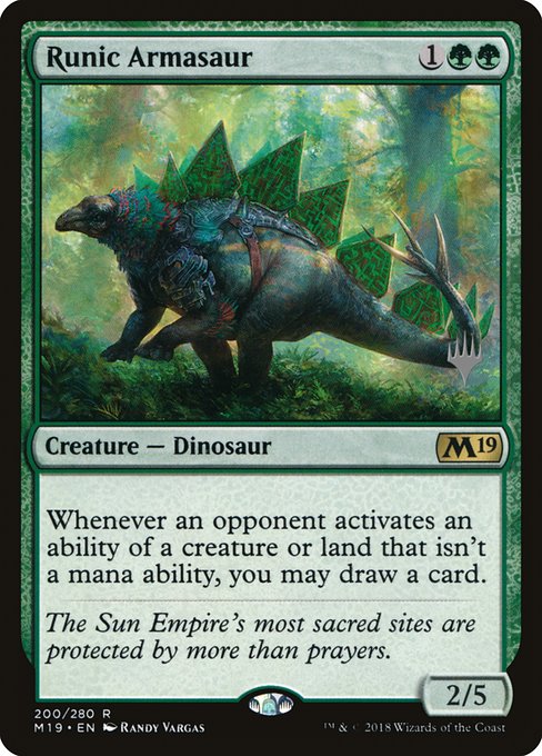 Magic the Gathering Card - Runic Armasaur - MTG Circle