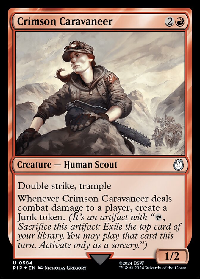 Magic the Gathering Card - Crimson Caravaneer - MTG Circle