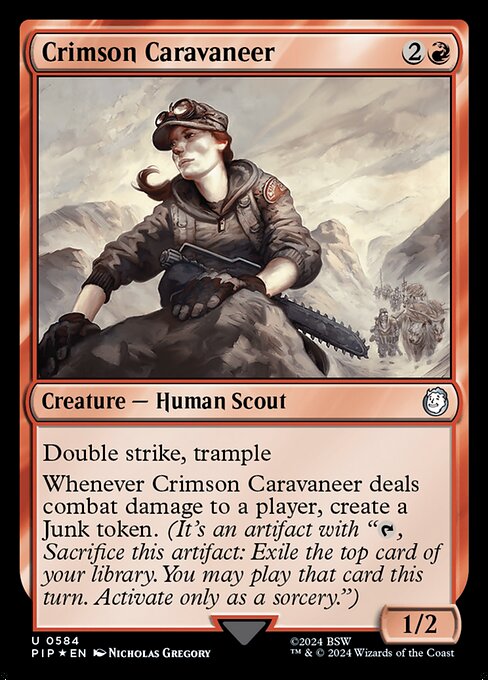 Magic the Gathering Card - Crimson Caravaneer - MTG Circle