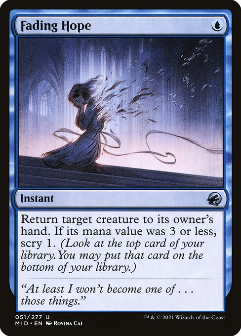 Magic the Gathering Card - Fading Hope - MTG Circle