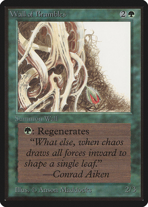Magic the Gathering Card - Wall of Brambles - MTG Circle