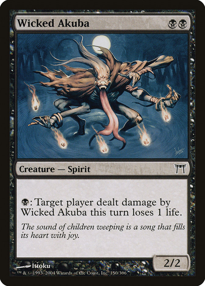 Magic the Gathering Card - Wicked Akuba - MTG Circle