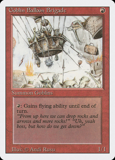 Magic the Gathering Card - Goblin Balloon Brigade - MTG Circle