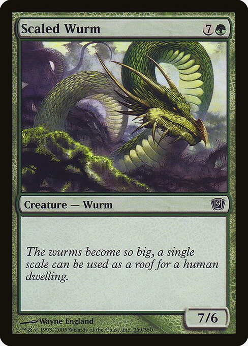 Magic the Gathering Card - Scaled Wurm - MTG Circle