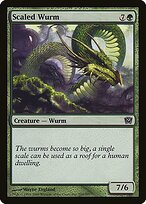 Magic the Gathering Card - Scaled Wurm - MTG Circle