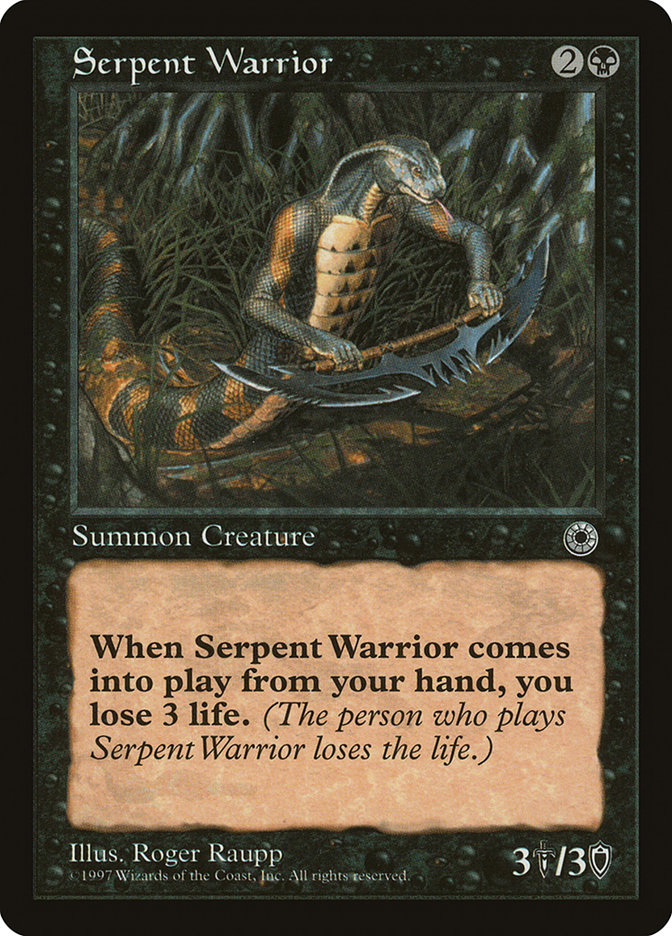 Magic the Gathering Card - Serpent Warrior - MTG Circle