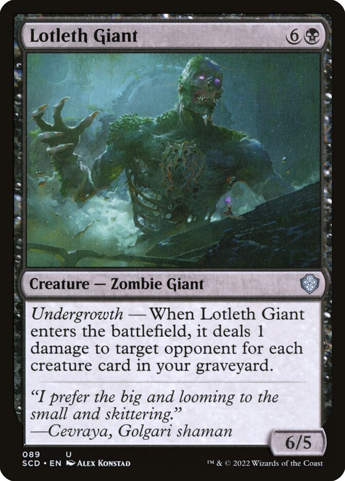 Magic the Gathering Card - Lotleth Giant - MTG Circle