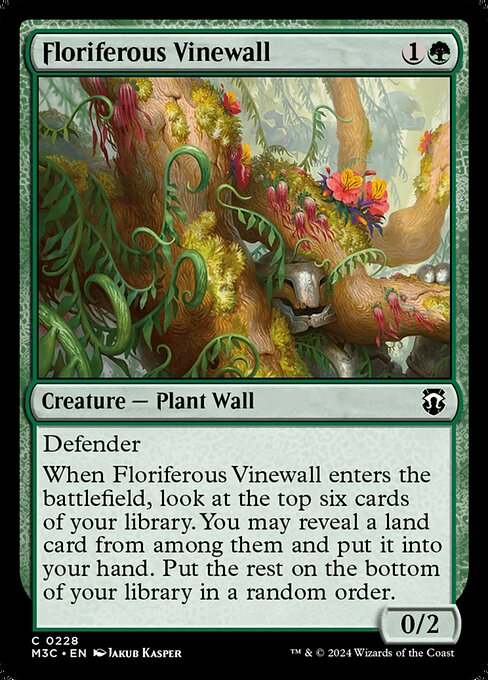 Magic the Gathering Card - Floriferous Vinewall - MTG Circle