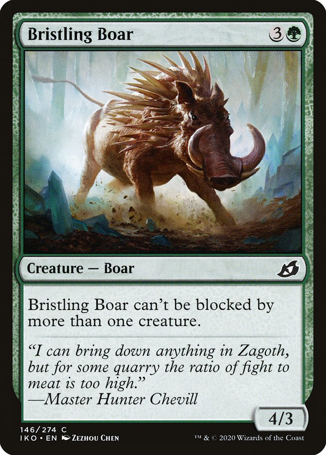 Magic the Gathering Card - Bristling Boar - MTG Circle