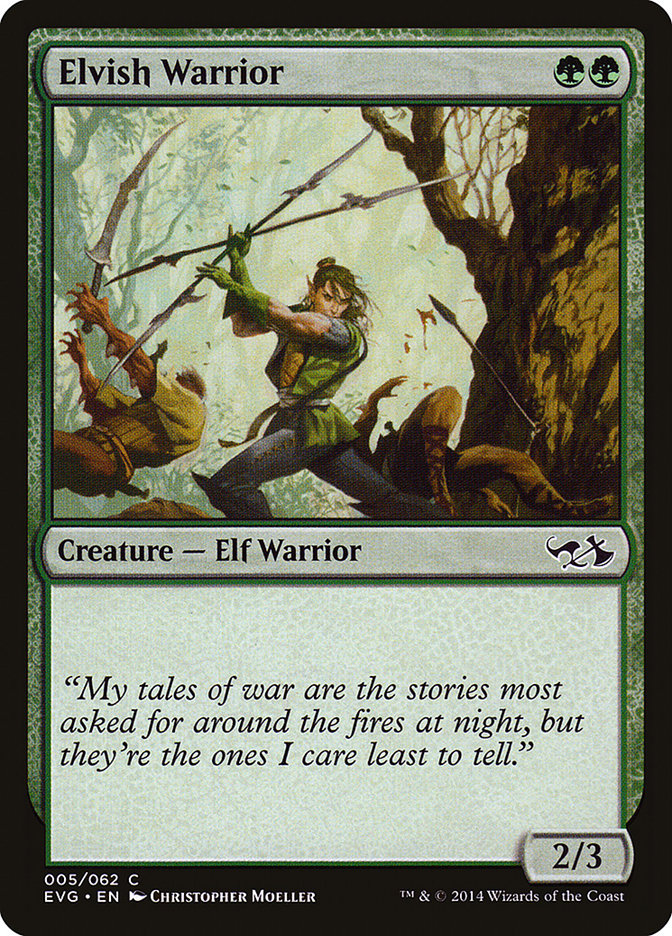 Magic the Gathering Card - Elvish Warrior - MTG Circle