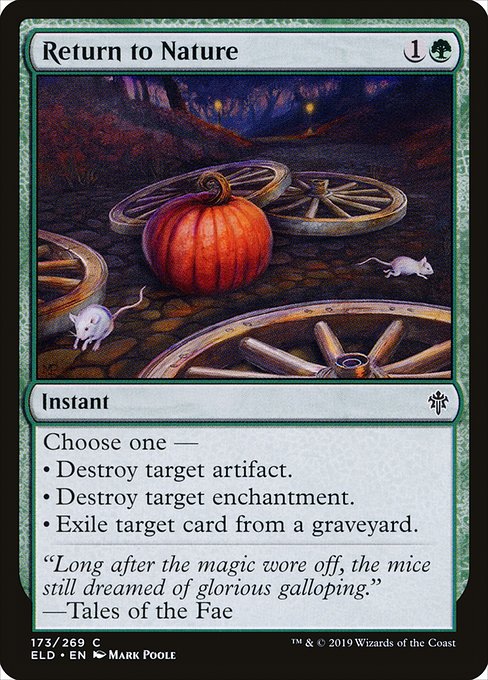 Magic the Gathering Card - Return to Nature - MTG Circle