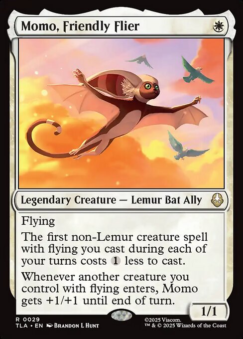 Magic the Gathering Card - Momo, Friendly Flier - MTG Circle