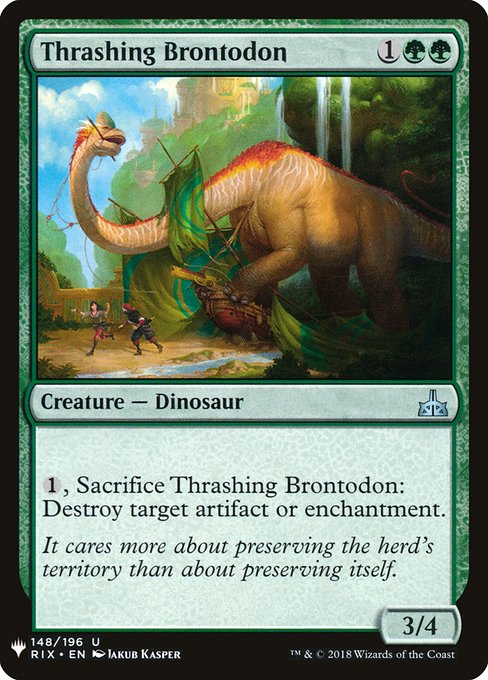 Magic the Gathering Card - Thrashing Brontodon - MTG Circle