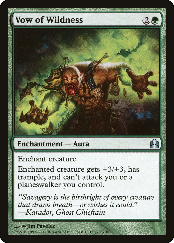 Magic the Gathering Card - Vow of Wildness - MTG Circle