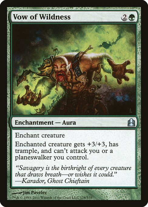 Magic the Gathering Card - Vow of Wildness - MTG Circle