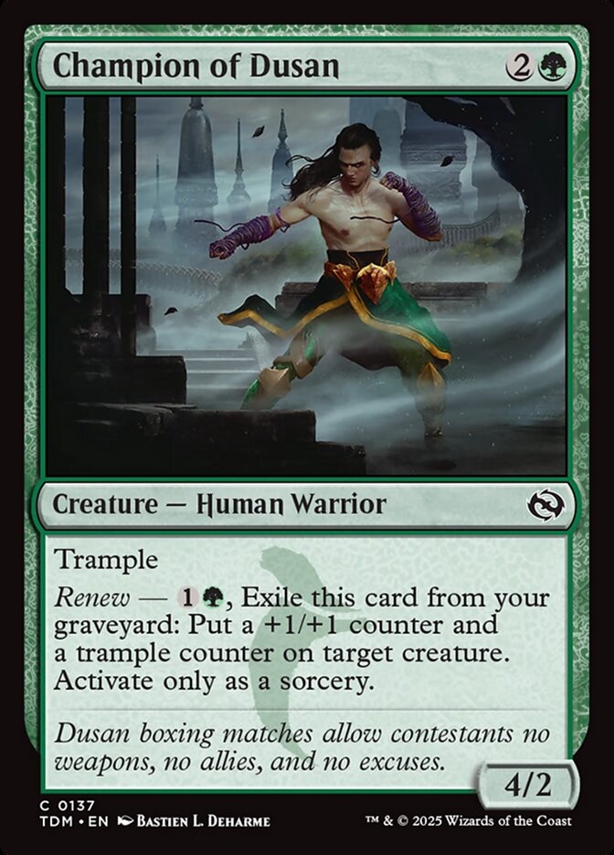 Magic the Gathering Card - Champion of Dusan - MTG Circle