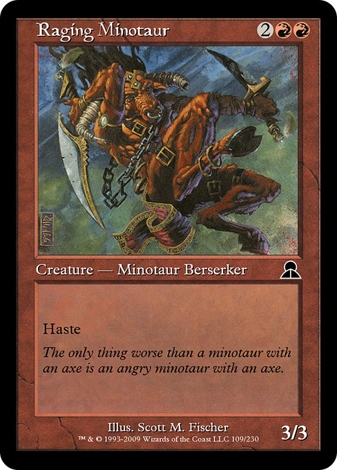 Magic the Gathering Card - Raging Minotaur - MTG Circle