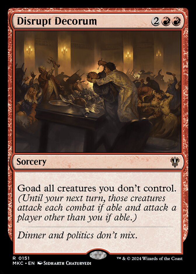 Magic the Gathering Card - Disrupt Decorum - MTG Circle