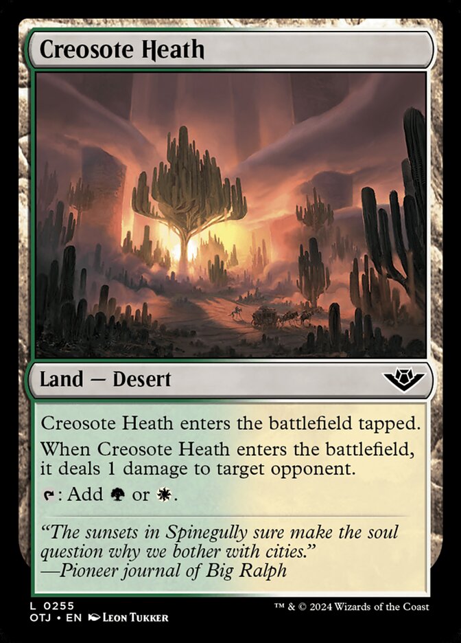 Magic the Gathering Card - Creosote Heath - MTG Circle