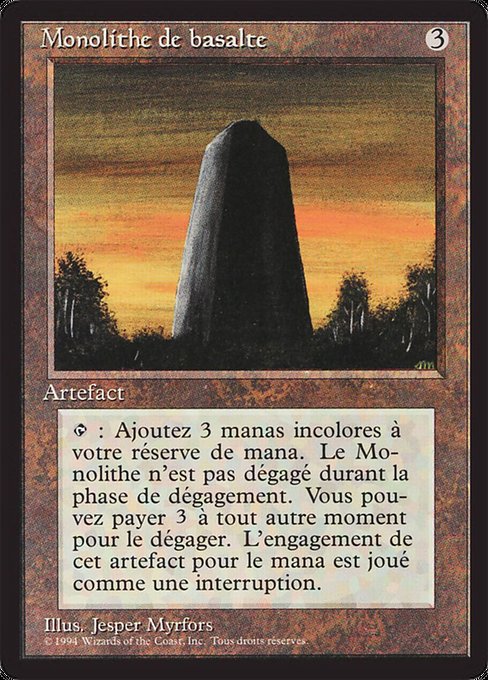 Magic the Gathering Card - Basalt Monolith - MTG Circle