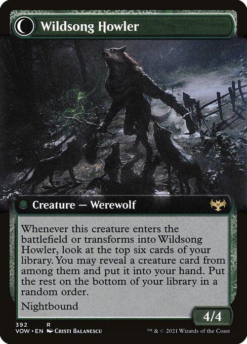 Magic the Gathering Card - Wildsong Howler - MTG Circle