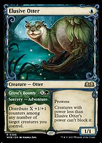 Magic the Gathering Card - Elusive Otter // Grove's Bounty - MTG Circle