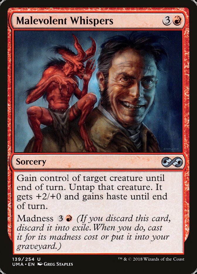 Magic the Gathering Card - Malevolent Whispers - MTG Circle