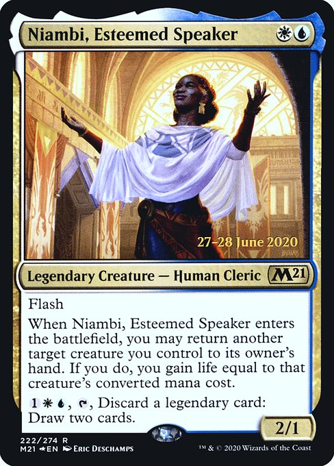 Magic the Gathering Card - Niambi, Esteemed Speaker - MTG Circle