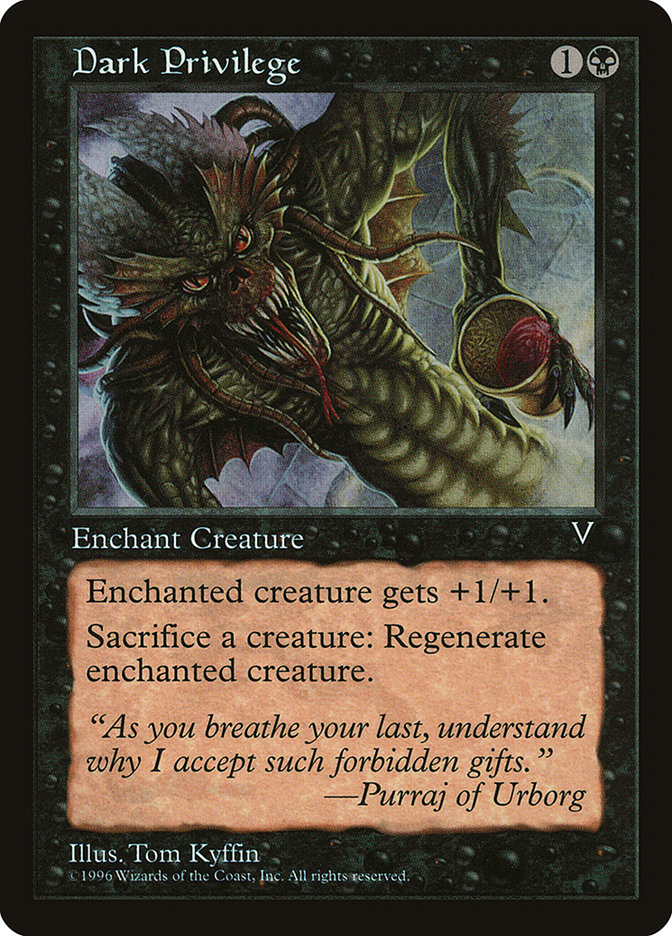 Magic the Gathering Card - Dark Privilege - MTG Circle