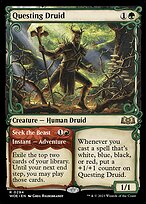 Magic the Gathering Card - Questing Druid // Seek the Beast - MTG Circle