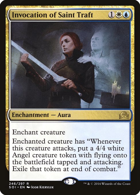Magic the Gathering Card - Invocation of Saint Traft - MTG Circle