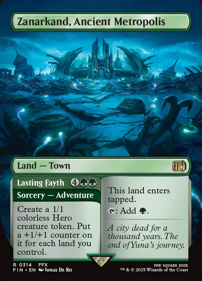 Magic the Gathering Card - Zanarkand, Ancient Metropolis // Lasting Fayth - MTG Circle