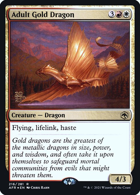 Magic the Gathering Card - Adult Gold Dragon - MTG Circle