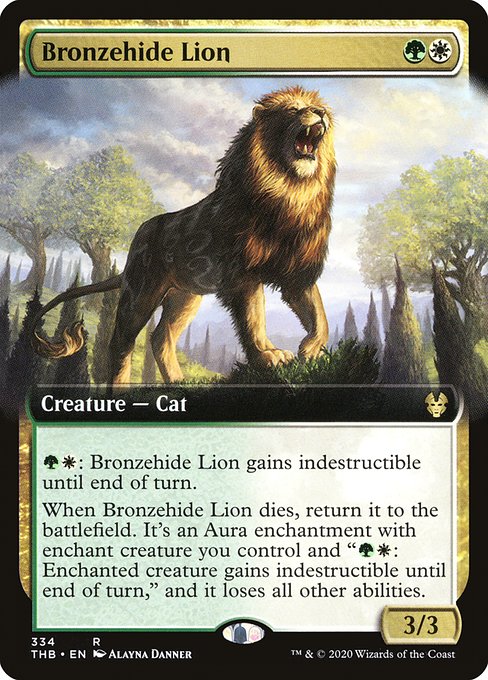 Magic the Gathering Card - Bronzehide Lion - MTG Circle