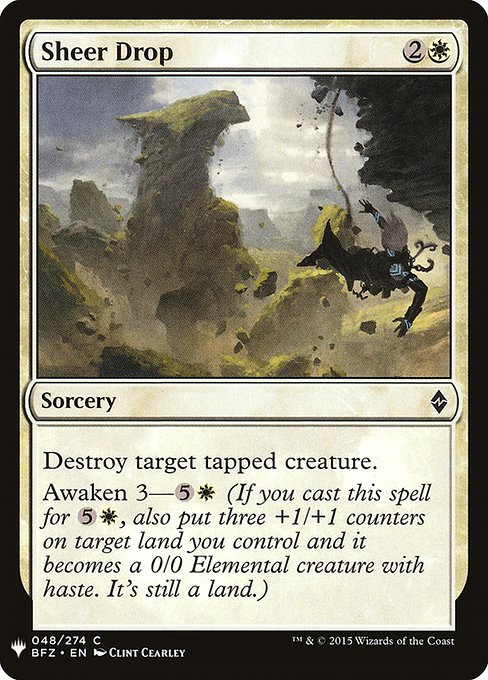 Magic the Gathering Card - Sheer Drop - MTG Circle